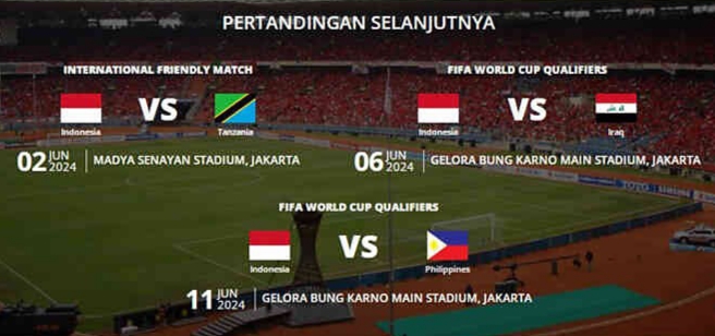 Timnas Indonesia VS Timnas Tanzania Jadwal Siaran Langsung